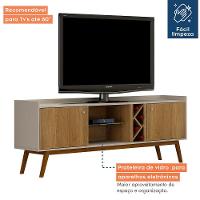 Rack Para Tv Rio De Janeiro Até 60 Polegadas 2 Porta Valdemóveis Off White Com Cinamomo - 6