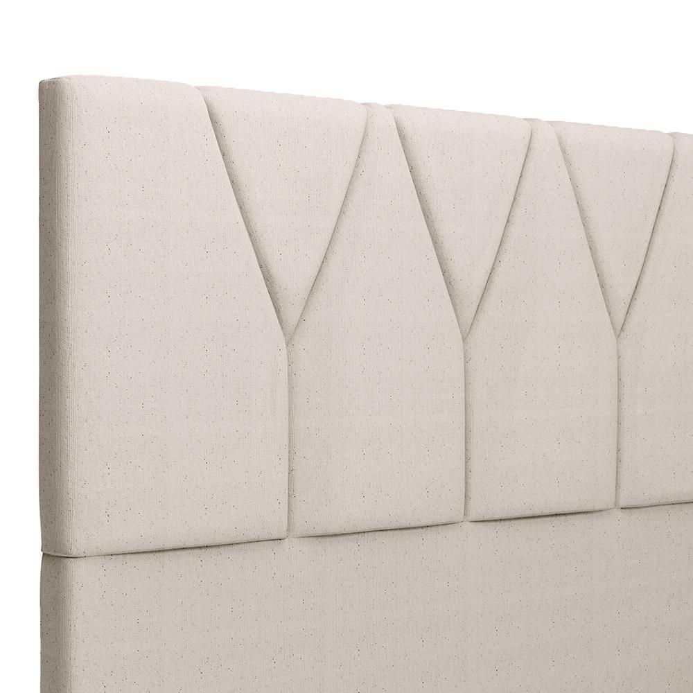 Cabeceira Cama Box Solteiro 100cm Aura Linho W01 Cru - Mpozenato - 5