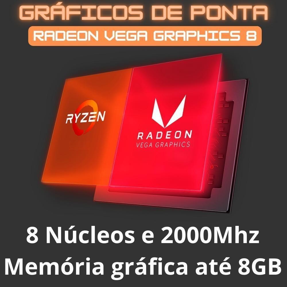 Pc Gamer Completo AMD Ryzen 7 5700g Gráficos Radeon Vega 8 16GB DDR4 SSD Nvme 512GB Fonte 600W 80 Plus Monitor 24 75hz - 5