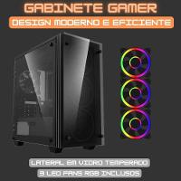 Pc Gamer Completo AMD Ryzen 7 5700g Gráficos Radeon Vega 8 16GB DDR4 SSD Nvme 512GB Fonte 600W 80 Plus Monitor 24 75hz - 2