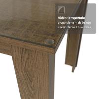 Conjunto Sala De Jantar Mesa Tampo De Vidro 6 Cadeiras Odara Madesa Rustic/silver - 8