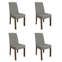 Conjunto Sala De Jantar Mesa Tampo De Vidro 4 Cadeiras Zion Madesa Rustic/silver - 8