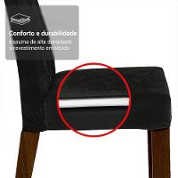 Conjunto Sala De Jantar Mesa Tampo De Vidro 4 Cadeiras Reale Madesa Rustic/oxford