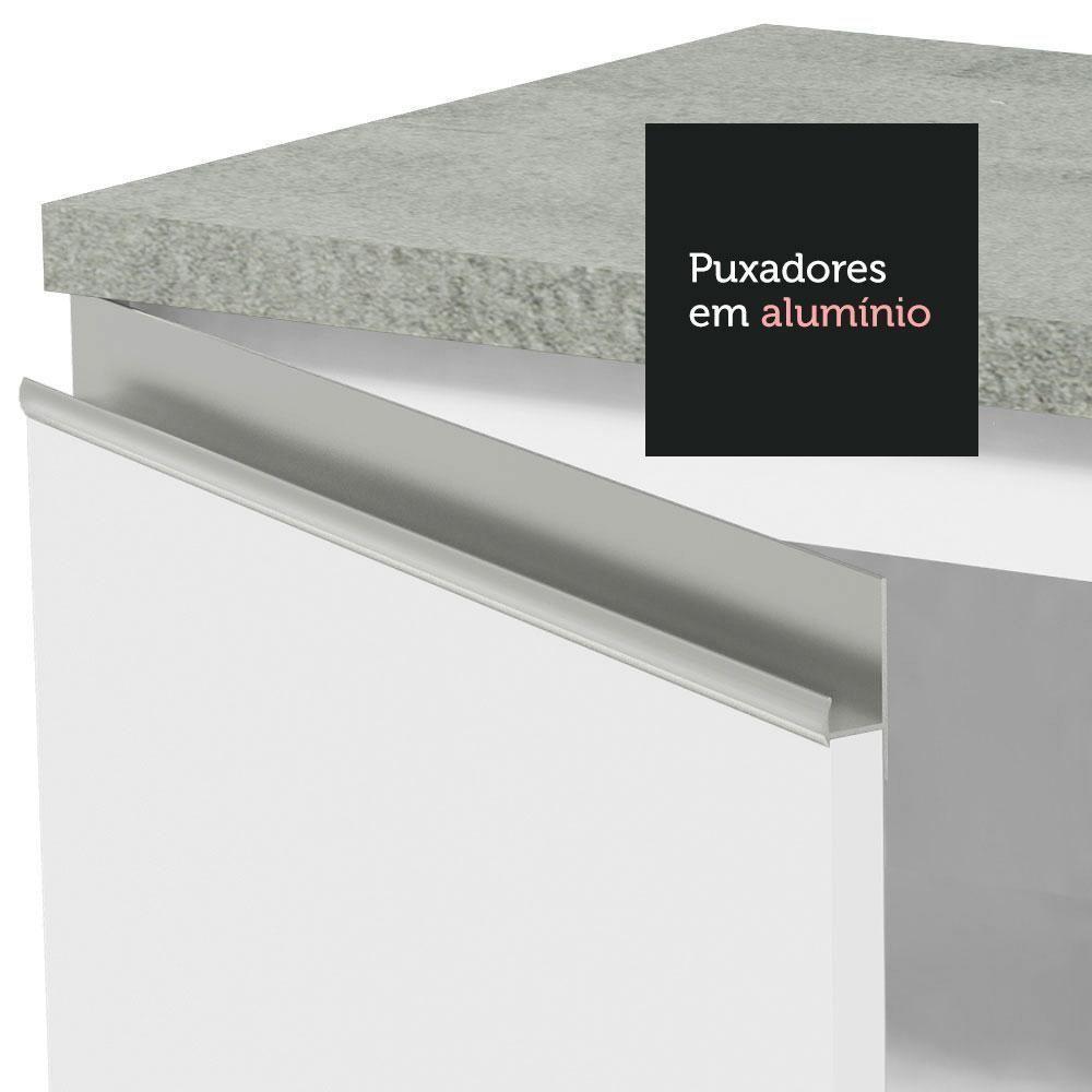 Armário Gabinete Para Banheiro 180cm 3 Portas 3 Gavetas Madesa Branco - 8
