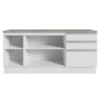 Armário Gabinete Para Banheiro 180cm 3 Portas 3 Gavetas Madesa Branco - 7