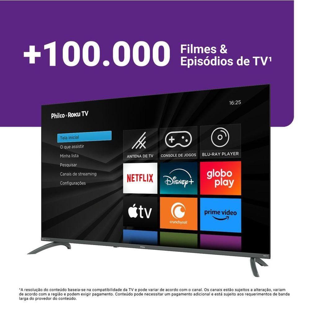 Smart TV 49" Philco LED 4K Roku TV Borda Infinita P49ERA Bivolt - 3