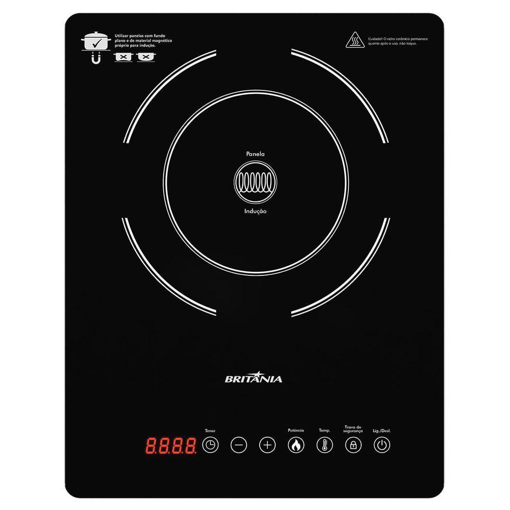 Cooktop De Indução Britânia Portátil 1 Queimador BCT14P Bivolt - 1