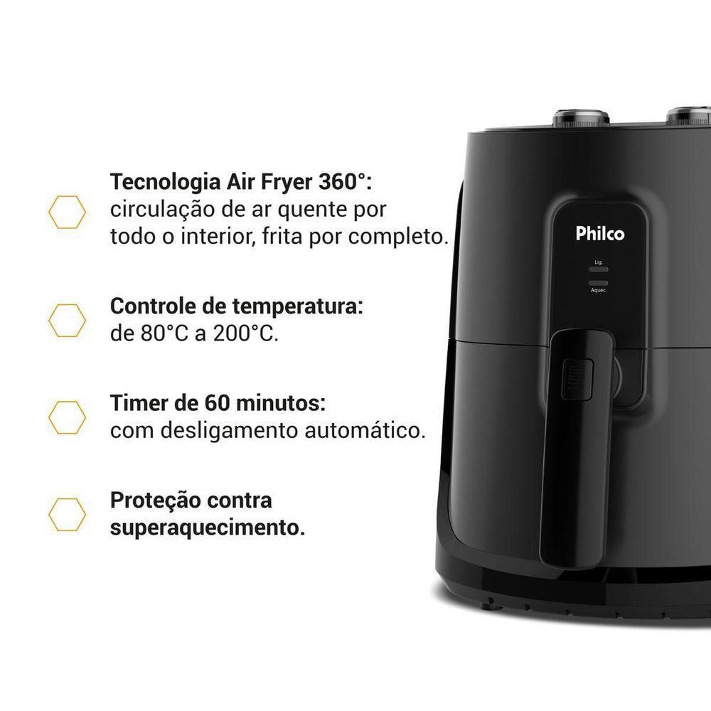 Air Fryer Philco 5,5L Cesto Quadrado 1500W PAF55A 220V - 6