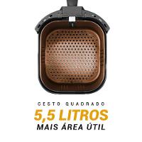 Air Fryer Philco 5,5L Cesto Quadrado 1500W PAF55A 220V - 2