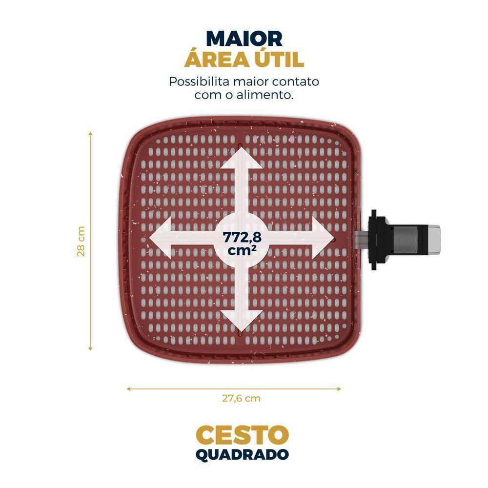 Air Fryer Britânia 9L 2000W Antiaderente Redstone BAF90A 110V - 6