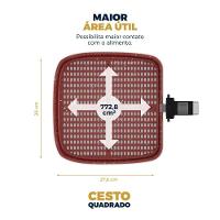 Air Fryer Britânia 9L 2000W Antiaderente Redstone BAF90A 110V - 6