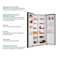 Geladeira 437L Philco Inverter Side By Side Inox PRF535I 110V - 6