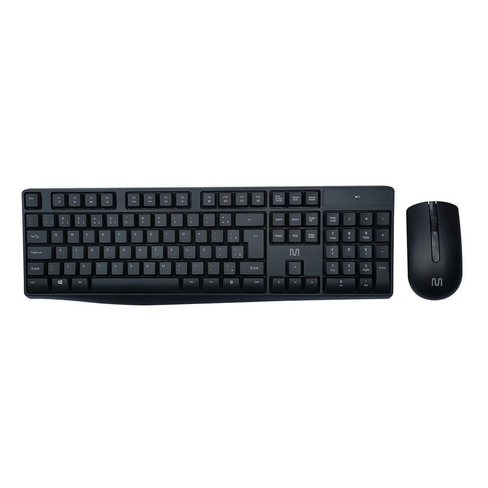 Kit Combo Teclado E Mouse Sem Fio Slim Multi Conexão Usb - - 1