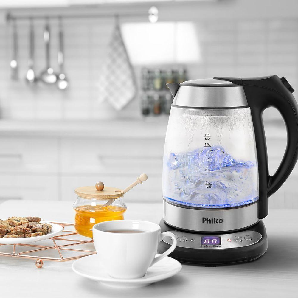 Chaleira Elétrica Philco PCHD 1,7L Digital Glass 220V - 6