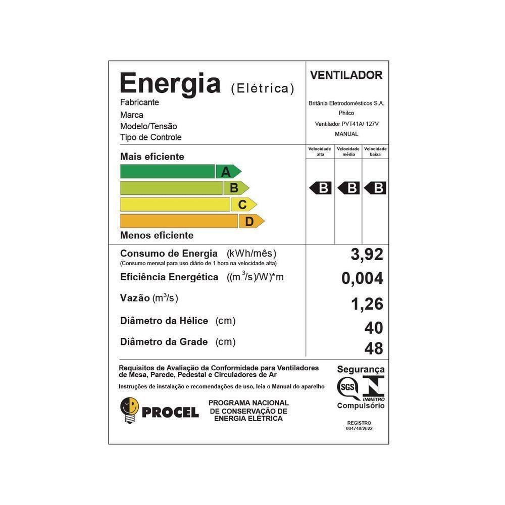 Ventilador 2 em 1 Philco PVT41A Tecnologia Maxx Force 150W 110V - 7