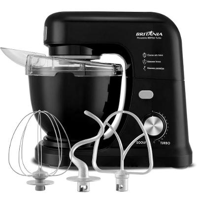 Batedeira Planetária Britânia BBPE01 4L 500W 12 Velocidades Preto 110V