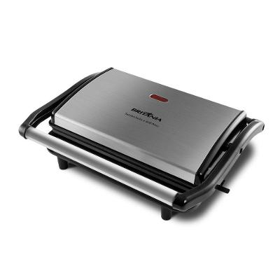 Grill Britânia BGR27I Press 2 em 1 Antiaderente Inox 850W Prata 220V para Sanduíches