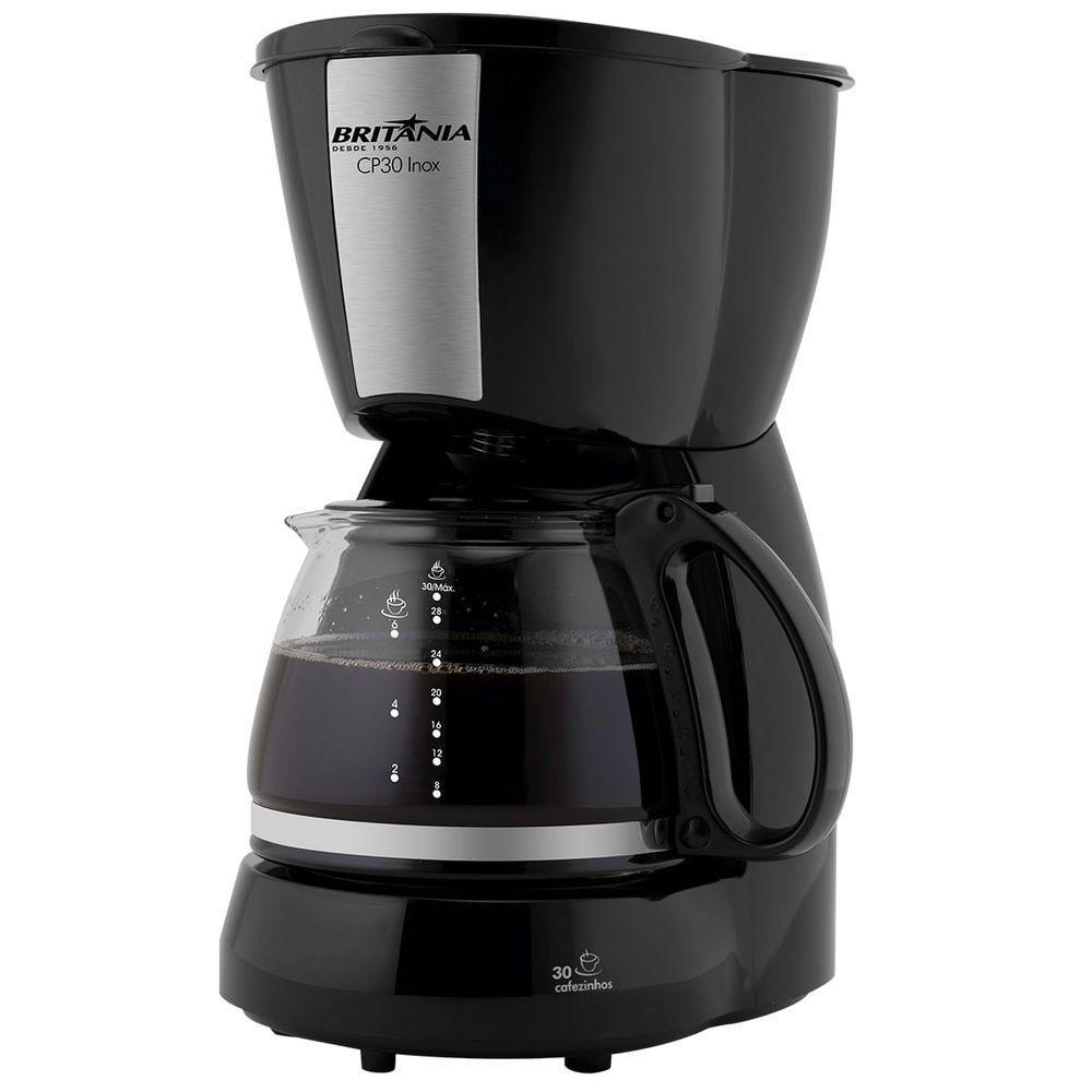 Cafeteira Britânia CP30 Inox Preta Com Jarra De Vidro 220V - 2