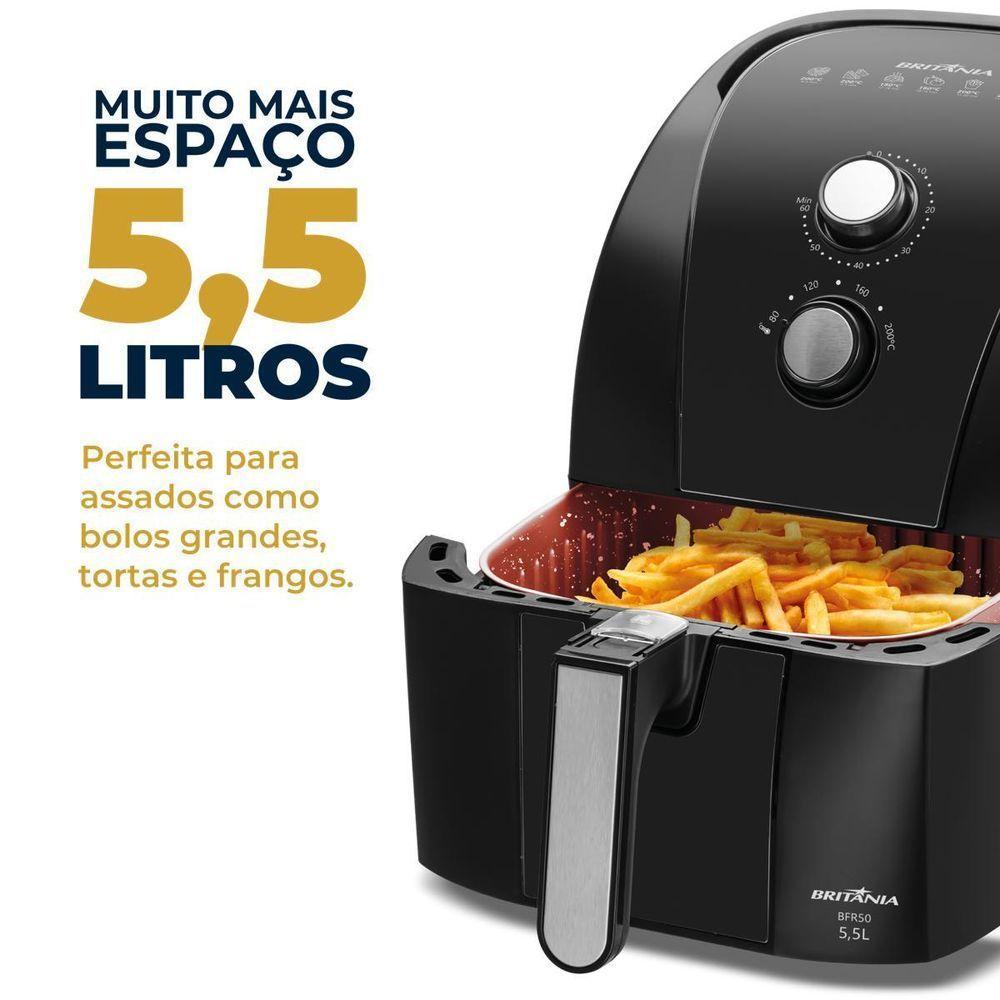 Air Fryer Britânia 5,5L Antiaderente Redstone 1500W BFR50 110V - 4