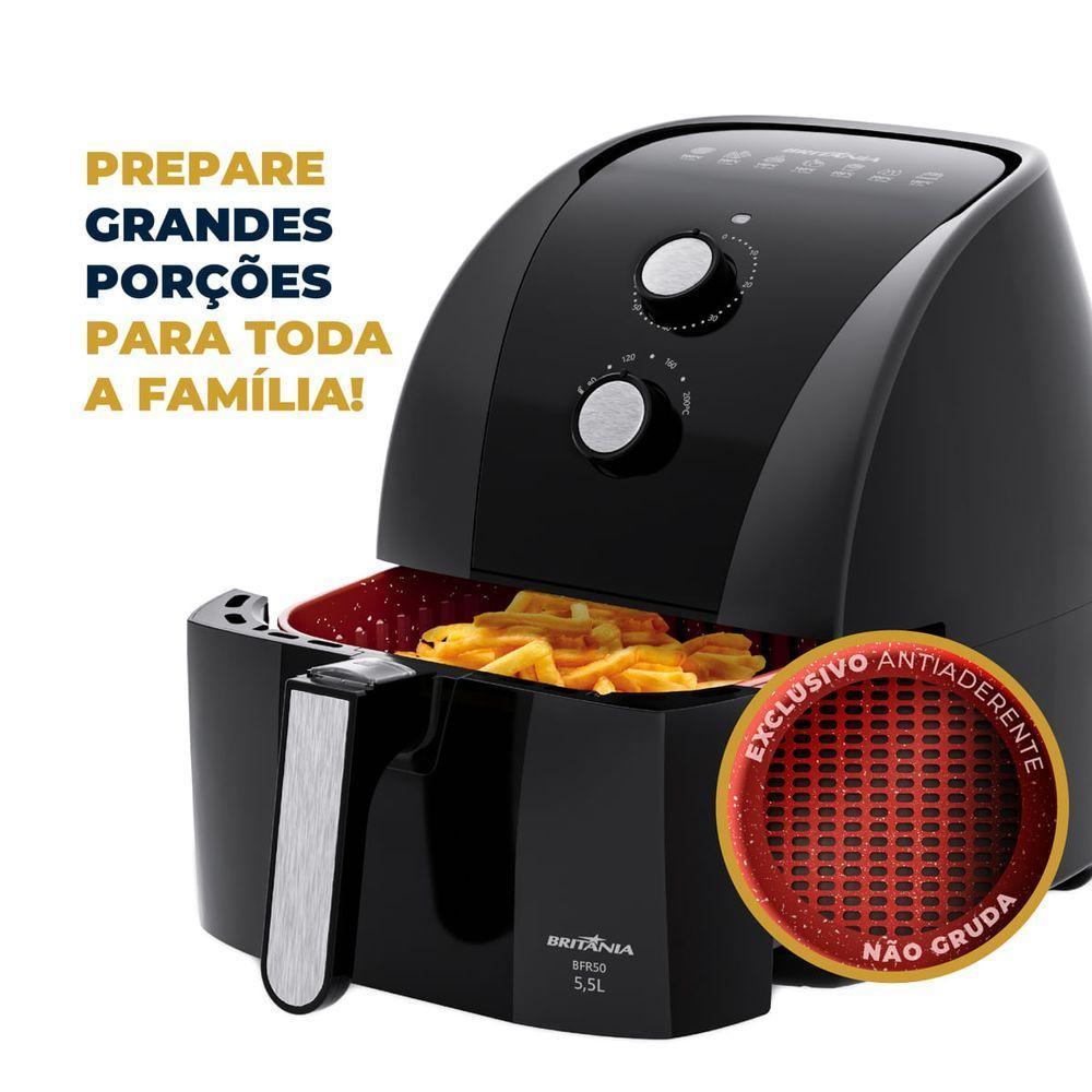 Air Fryer Britânia 5,5L Antiaderente Redstone 1500W BFR50 110V - 7