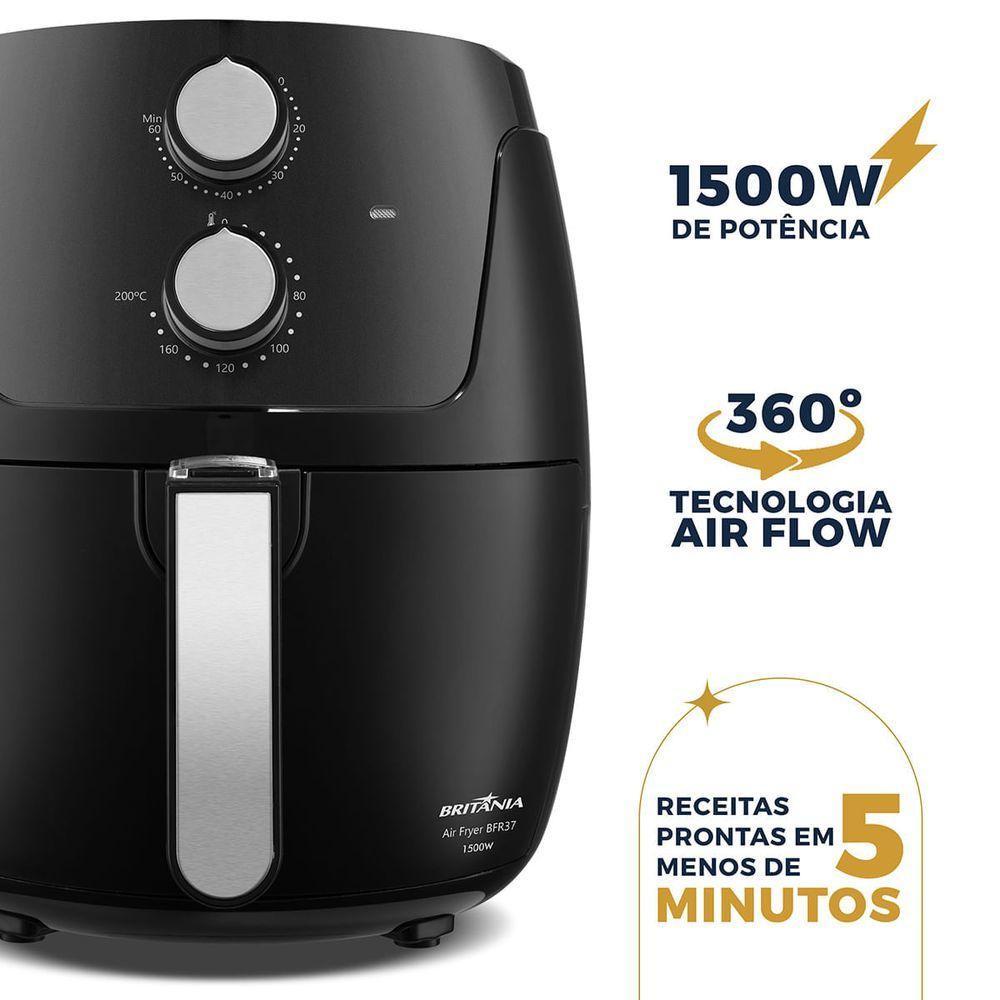 Air Fryer Britânia 4,2L Antiaderente 1500W BFR37 220V - 5