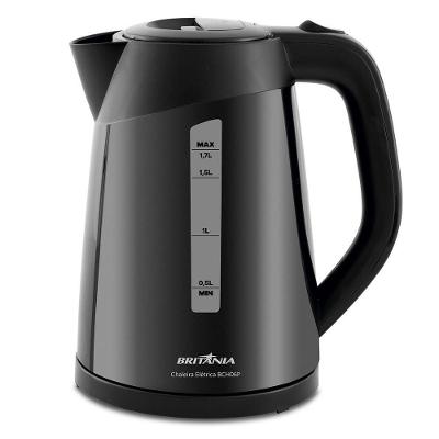 Chaleira Elétrica Britânia BCH06V 1200W 1,7L Preto com Base Removível 220V