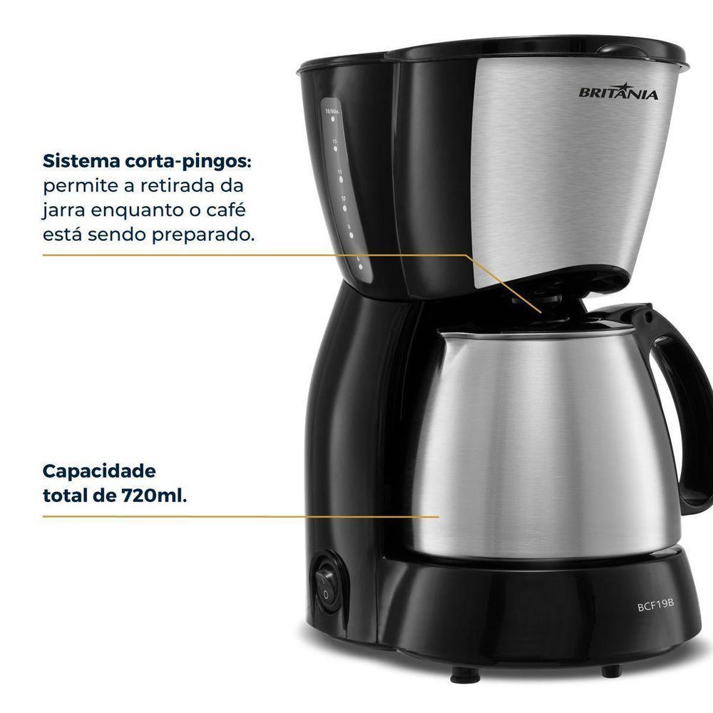 Cafeteira Britânia 18 Cafezinhos BCF19B 550W 220V - 4