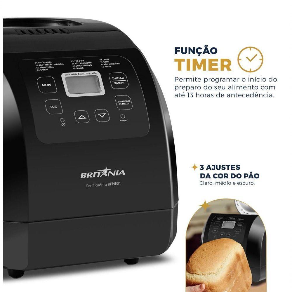 Panificadora Britânia Digital 12 Programas 3L BPNE01 110V - 6