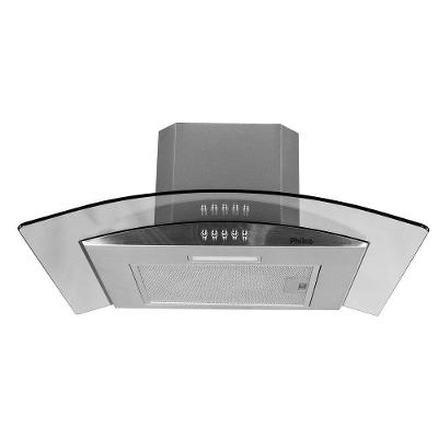 Coifa de Parede Philco PCO60G 60cm Inox e Vidro com Exaustor Depurador e LED Inox 110V