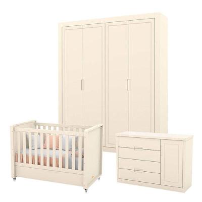 Quarto De Bebê Tutto New 4 Portas Off White - Matic