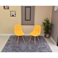 Kit Mesa Dobrável Retrátil 120x75 com 2 Cadeiras Charles Eames Botonê Amarela - 2