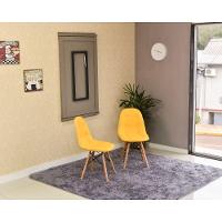 Kit Mesa Dobrável Retrátil 120x75 com 2 Cadeiras Charles Eames Botonê Amarela - 6