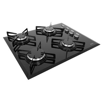 Cooktop a Gás Philco Cook Chef 4 Bocas Vidro Temperado com Acendimento Automático Preto Bivolt
