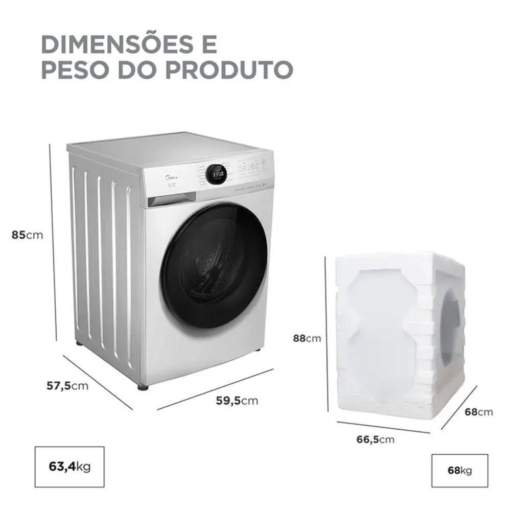 Lava E Seca Midea 11Kg MF201D110WB/WK Branco 110V - 10