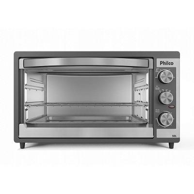 Forno Elétrico de Bancada Philco PFE52P 50L 1500W com Timer e Grelha Inox Preto 110V