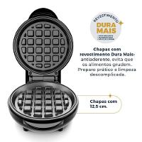 Mini Waffle Maker Britânia 550W Chapas Antiaderentes BWM01A 110V - 6