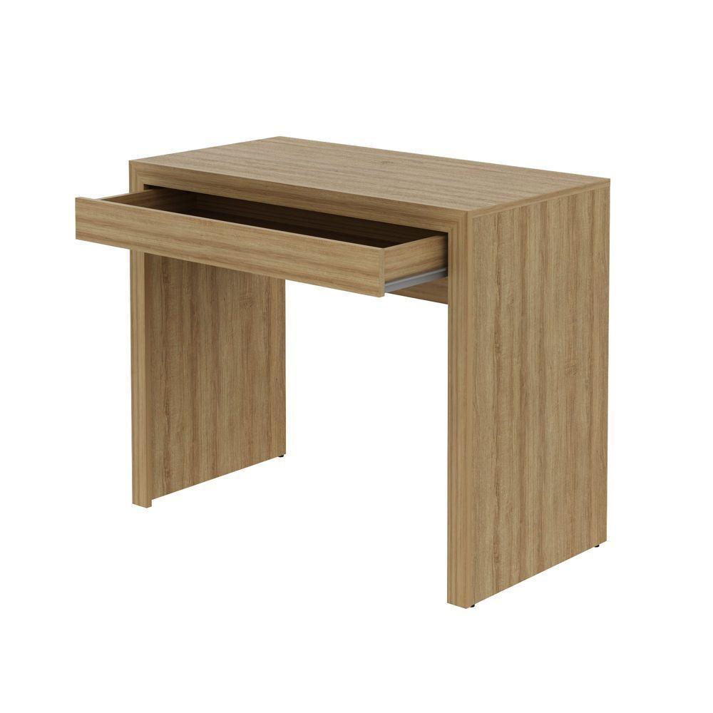 Escrivaninha Para Escritório 90cm Com 1 Gaveta Amêndoa - 4