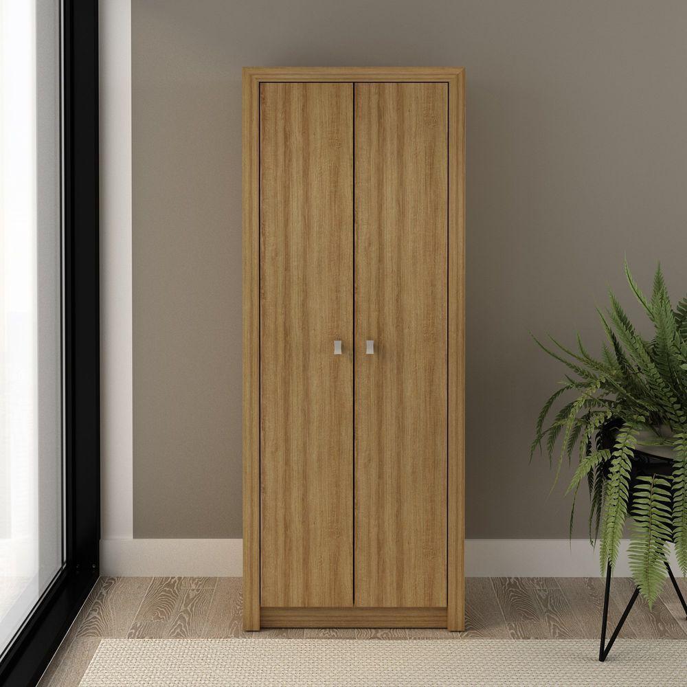 Armário Para Escritório 171,5x60cm Com 2 Portas E 5 Prateleiras Amêndoa - 1