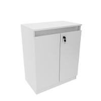 Balcão Para Escritório 60cm Com 1 Prateleira 2 Portas E Chave Branco - 8