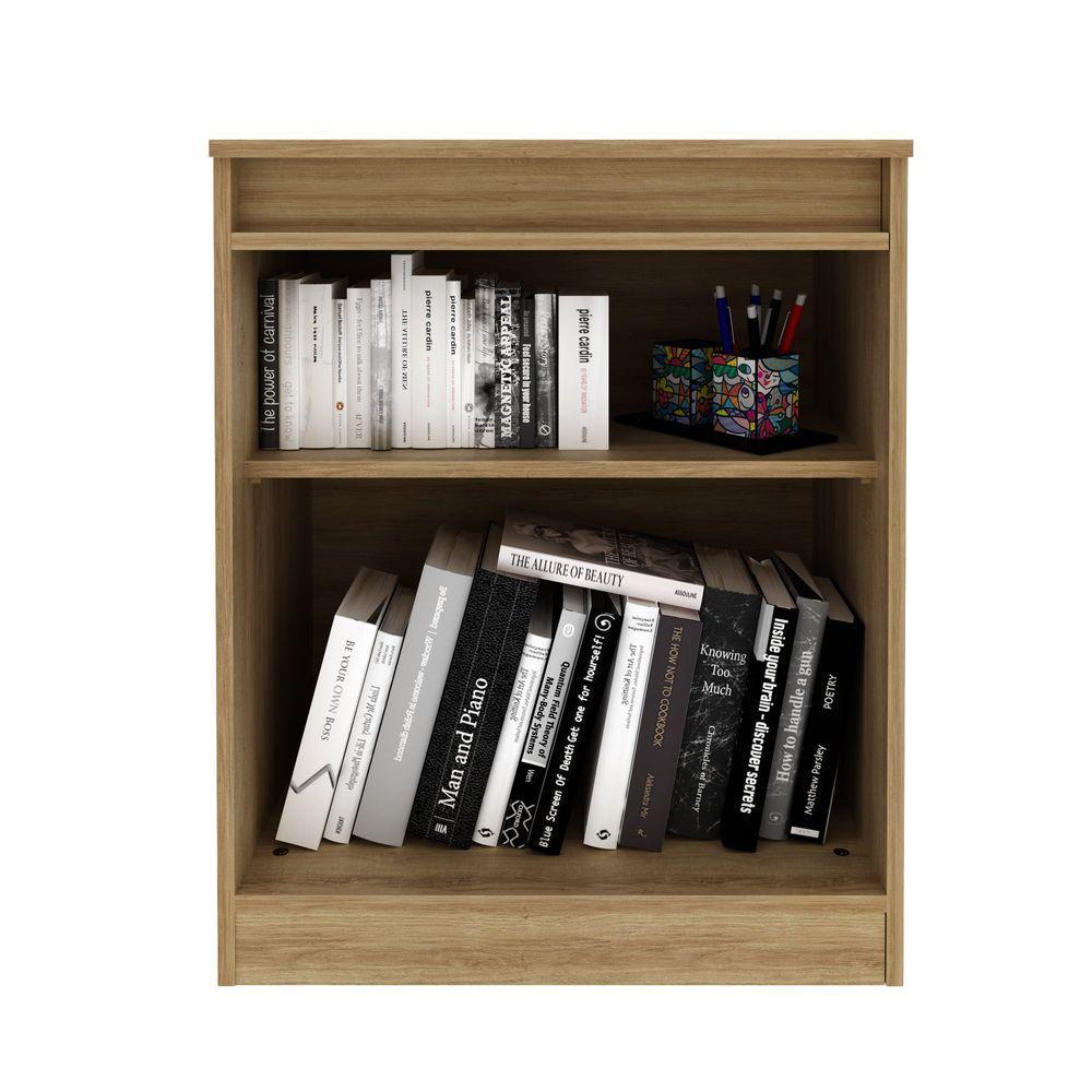 Balcão Para Escritório 60cm Com 1 Prateleira 2 Portas E Chave Amêndoa - 7