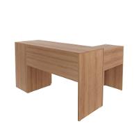Mesa Para Escritório Com Mesa De Apoio E 3 Gavetas Amêndoa - 7