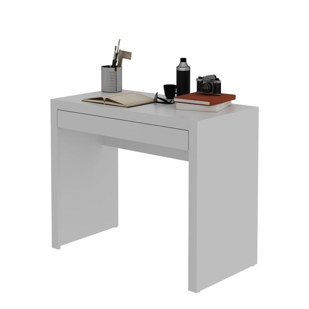 Escrivaninha Para Escritório 90cm Com 1 Gaveta Branco - 2