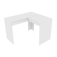 Penteadeira Escrivaninha Para Canto Com Espelho E 1 Gaveta Branco