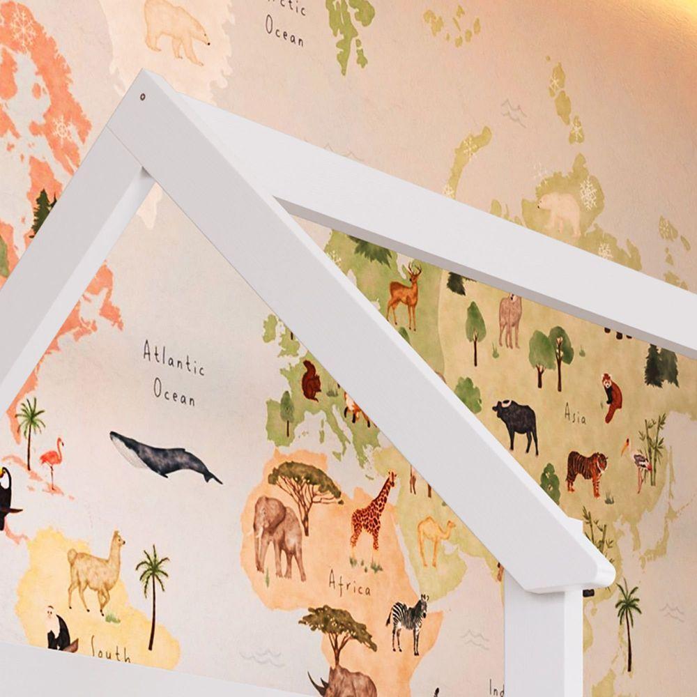 Cama Infantil Montessoriana Com Gavetões Inferiores Linha Infanto Ccm021 - Completa Móveis Branco - 4