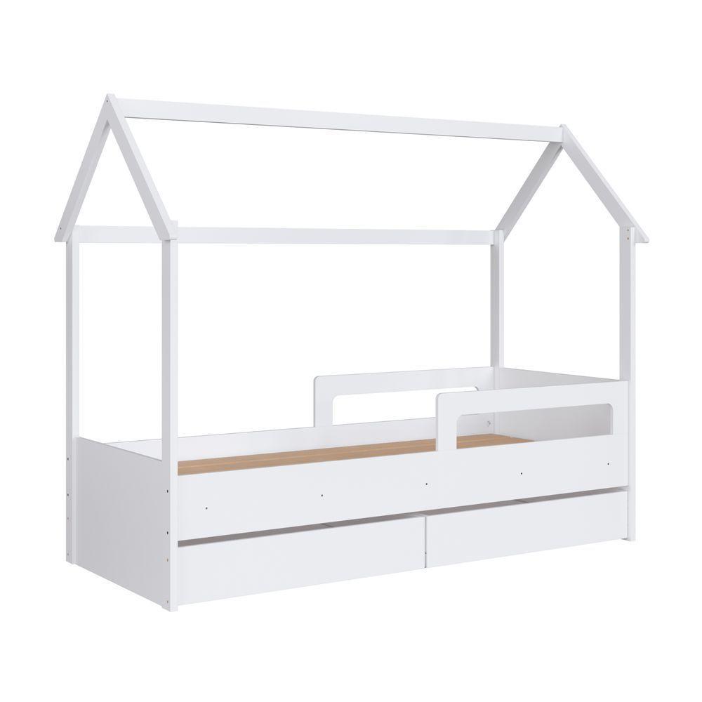Cama Infantil Montessoriana Com Gavetões Inferiores Linha Infanto Ccm021 - Completa Móveis Branco - 5