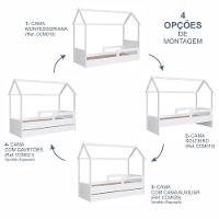 Cama Infantil Montessoriana Com Gavetões Inferiores Linha Infanto Ccm021 - Completa Móveis Branco - 7