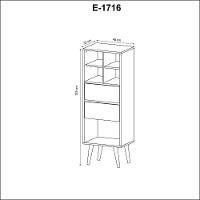 Estante Alta Com 2 Gavetas Amêndoa/off White - 6