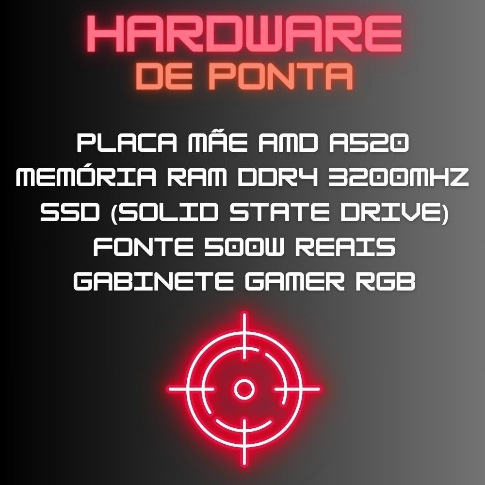 Pc Gamer Skill RGB AMD Ryzen 5 4600g Gráficos Radeon Vega 7 16GB DDR4 3200mhz SSD 256GB Fonte 500W SGX-0051A - 3