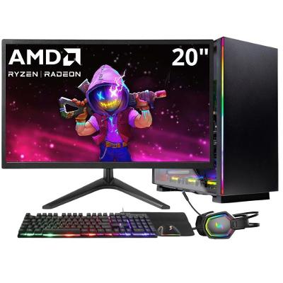 Pc Gamer 3green Winner AMD Ryzen 5 4600g 8GB DDR4 SSD 256GB Gráficos Radeon Vega Monitor 20 Led Kit Gamer GSW-24005