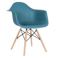 Mesa Redonda Eames 100 Cm Branco + 4 Cadeiras Eiffel Daw Turquesa Turquesa - 5